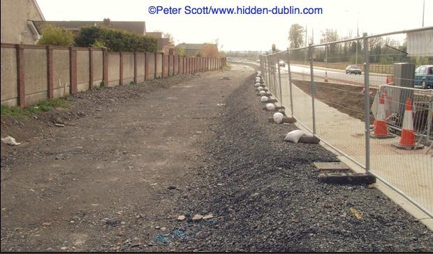 ballyogan road, luas, retaining wall, preparation work, county dublin