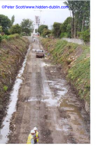 dundrum cutting luas construction