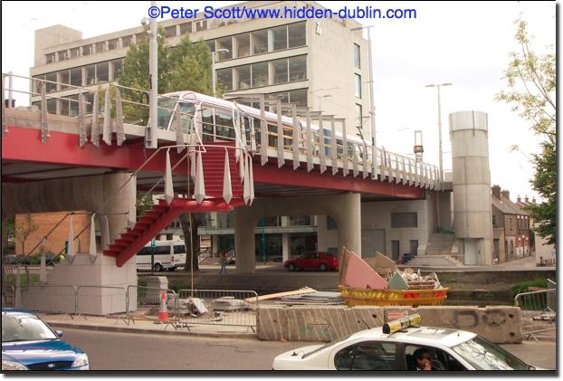 charlemont street dublin luas tram stop station detail