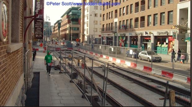 lower mayor street dublin preparatory work considerable disruption light rail project dublin