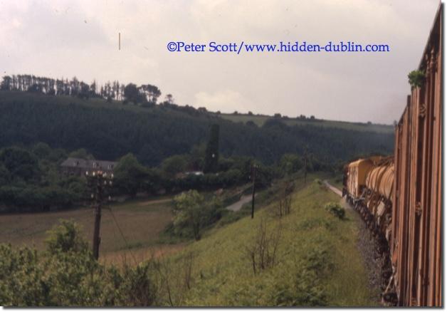 Pictured between Kilmeadan and Kilmacthomas, CIE GM 159 leads the weedsprayer in June 1987,  copyright Peter Scott