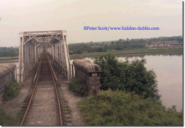 Bridge No. 123, better known as the Old Red Iron Bridge, taken from the cab of engine 159 before crossing it on 11 June 1987, picture copyright Peter Scott