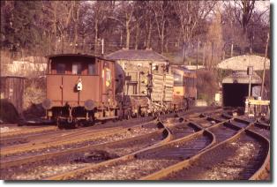 Testing equipment on rail bogie flat, Limerick junction