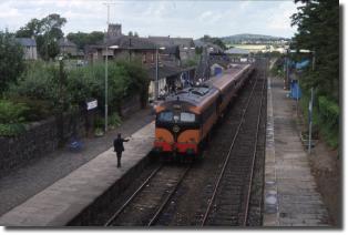 Testing equipment on rail bogie flat, Limerick junction