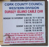 timetable dursey island